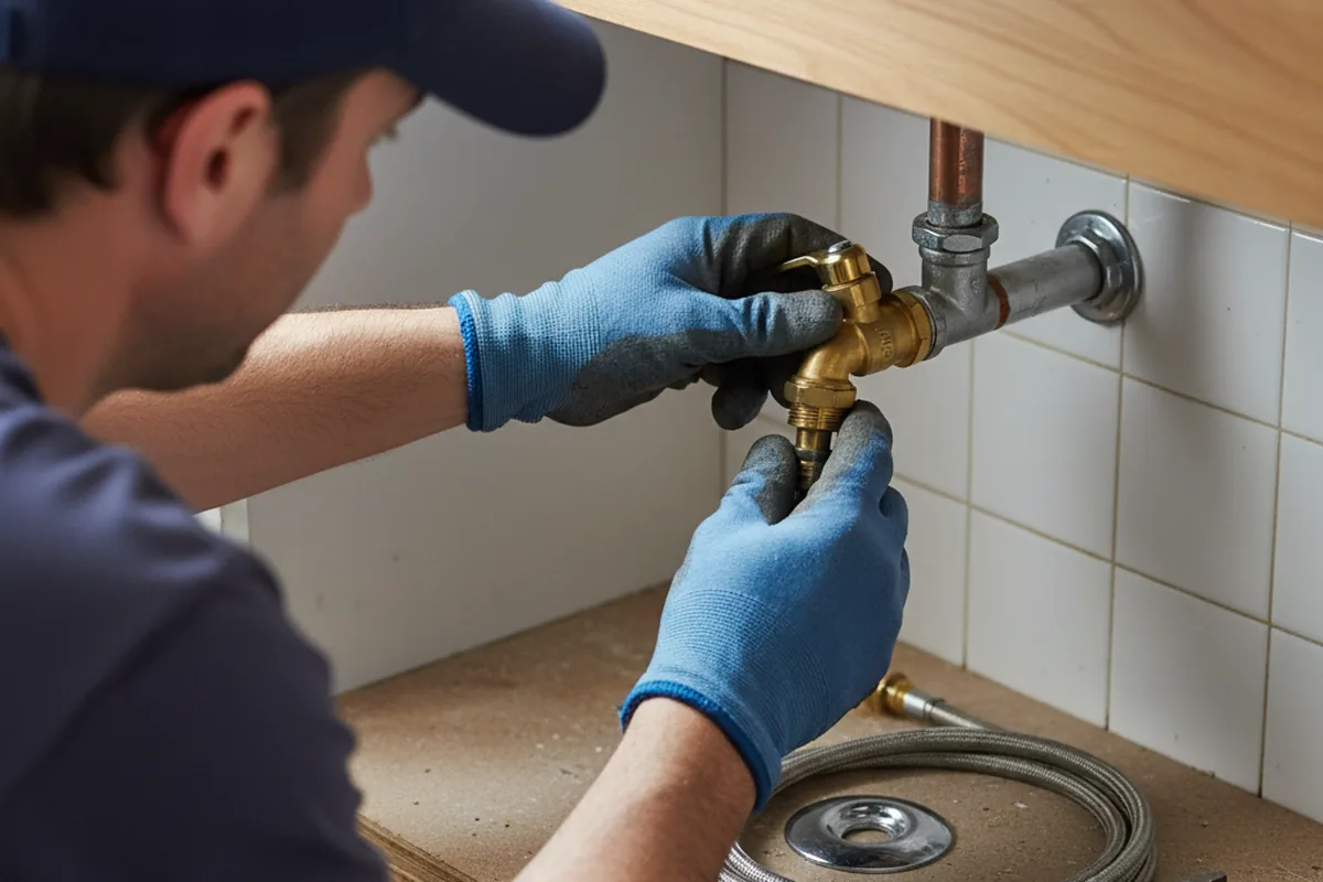 Shutoff valve and fitting work during Emergency Plumbing in Speer